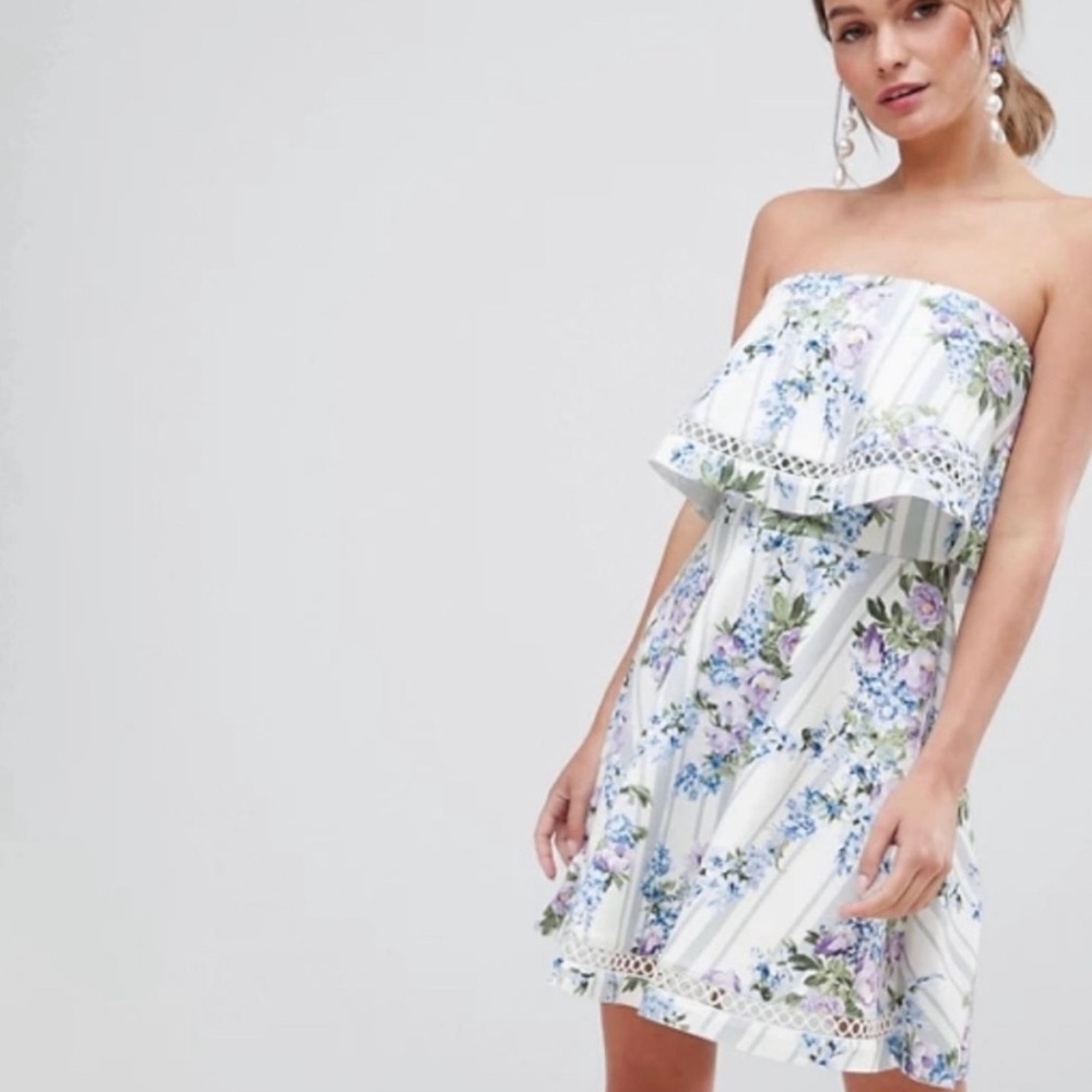 Floral Strapless ASOS Dress